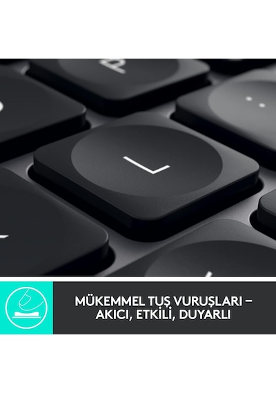 Logitech Mx Keys S 920-011594 Kablosuz Klavye Siyah (İthalatçı Garantili)