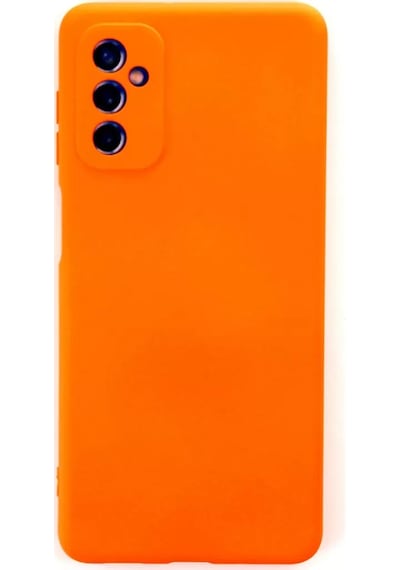 Newface Samsung Galaxy M52 5g Kılıf Nano İçi Kadife Silikon - Turuncu