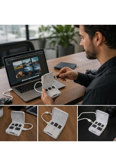 Buffer Usb Ve Type-c Uyumlu Çok Fonksiyonlu Sd Tf Kart Okuyucu, Usb 3.0 5gbps Yüksek Hızlı Veri Aktarım Adaptör