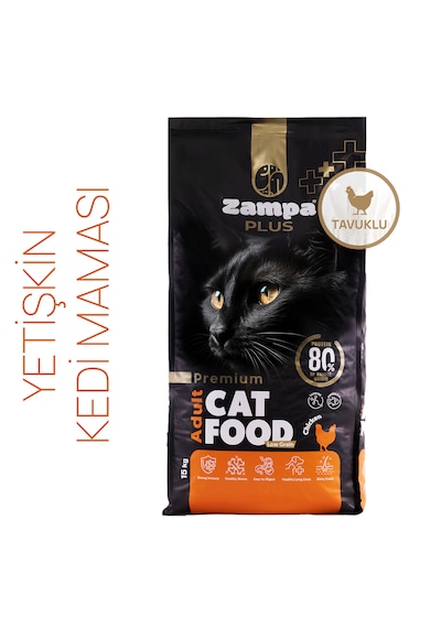 Zampa Plus Premium Tavuk Etli Yetişkin Kediler İçin Kuru Mama 15 KG