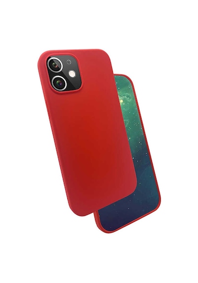 Apple Uyumlu iPhone 12 Mini Uyumlu Zore Silk Silikon-kırmızı Kirmizi -
