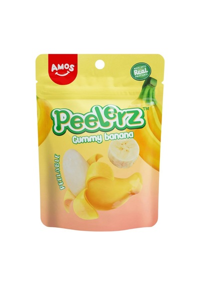 5 Adet Amos Peelerz Gummy Banana Yumuşak Şekerleme 65 G
