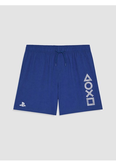 Lcw Swımwear Mavi Kısa Boy Playstation Baskılı Erkek Deniz Şortu