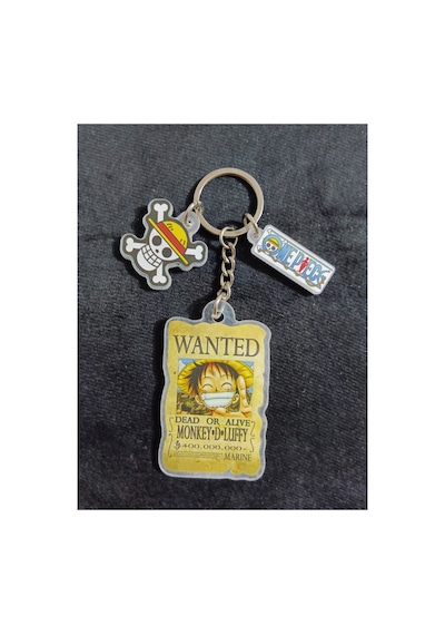 Owl Bag One Piece Wanted Serisi Luffy Desenli Acrylic Anahtarlık Çanta Süsü Mıx