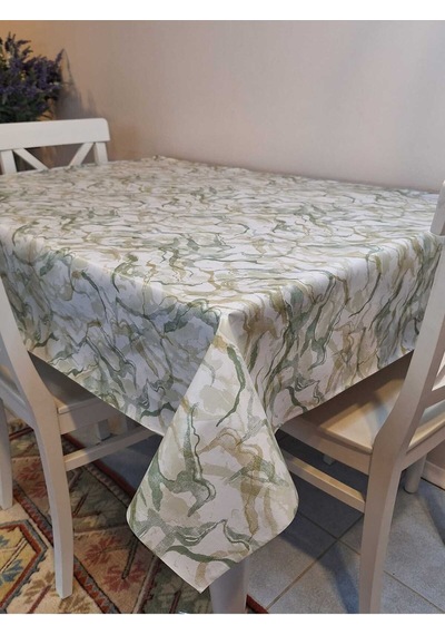 Elyaflı Pvc Masa Örtüsü Modern, Dayanıklı, Silinebilir Ve Şık Görünüm Fnt1280 Yeşil
