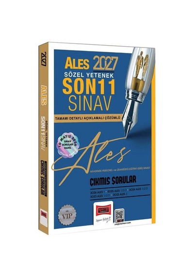 Yargı 2027 Ales Vıp Sözel Yetenek Çıkmış Sorular Son 11 Sınav Çözümlü Yargı Yayınları