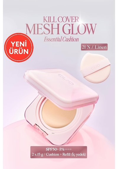 Hyalüronik Asit İçerikli Kill Cover Mesh Glow Essential Cushion Set 21n Linen Spf50+ Pa++++