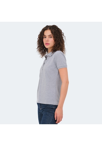 Slazenger VERA I Kadın Polo Yaka Gri Tişört