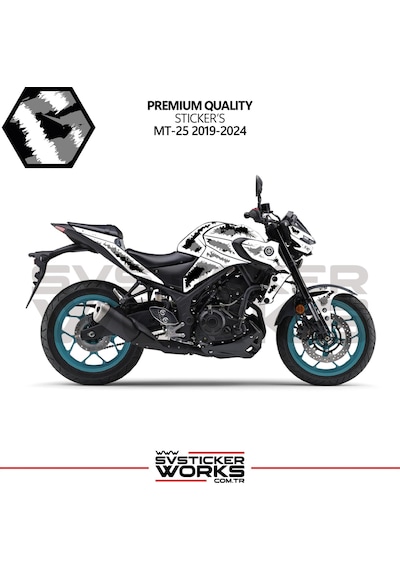 Yamaha Mt25 Kaplama Sticker Air Brush Motor Kaplama Modeli Hazır Kit 2019 / 2024 Uyumlu Gri