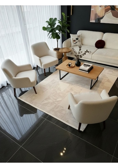Vista Halı Salon, Oturma, Yatak Odası Halısı Desen Kodu 76644-061 Bej