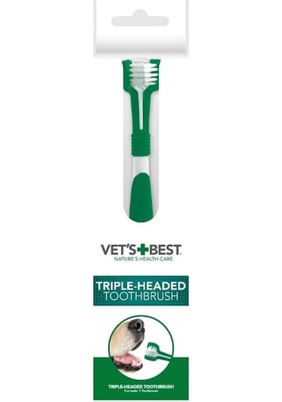 Vet's Best Köpekler İçin 3 Başlı Diş Fırçası