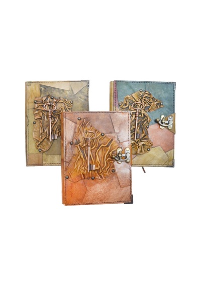 Deri Defter - Aksesuarlı - L