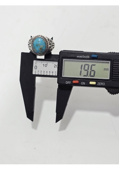 Firuze Turkuaz Taşlı 925 Ayar Gümüş Yüzük 8,40 Gram