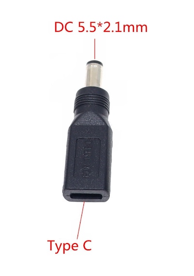 4321 Type C To Dc 5v Pd 5.5 2.1mm Power Şarj Çevirici Dönüştürücü