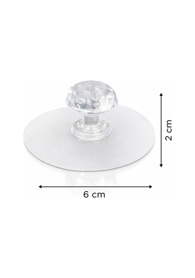 Yapışkanlı Kristal Mobilya Kulpu Dolap Çekmece Kapak Komodin Tutacağı 6 cm -