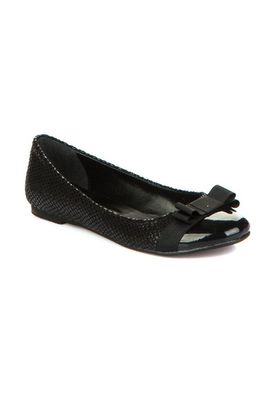 Fox Shoes Siyah Kadın Babet 8726019507 Siyah