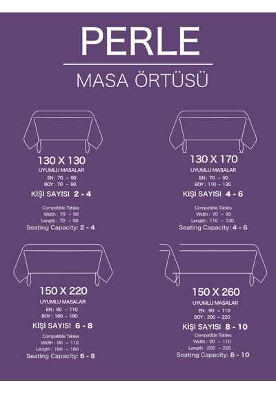 Daily Series Kadife Dokulu Menekşe Moru Masa Örtüsü Menekşe Moru