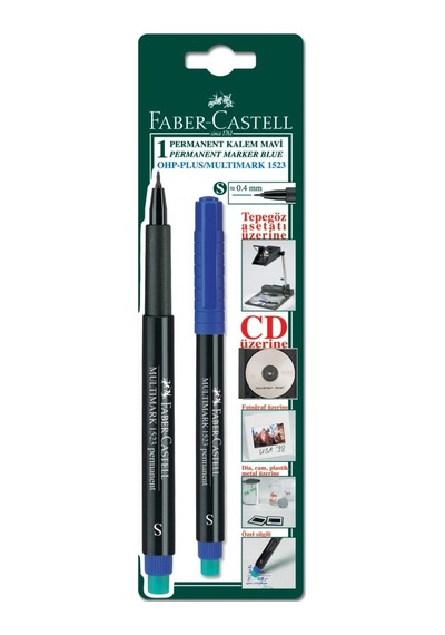 Faber Castell 1 Permanent Kalem Siyah Renk - 6 Adet Tarı