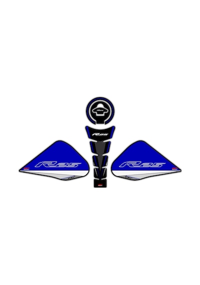 GP Kompozit Yamaha R25 2015-2018 Uyumlu Tank Pad Seti Mavi