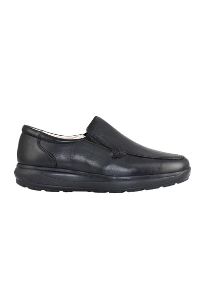 Dr. Comfort 10.013 Rocker Bottom Tabanlı, Gümüş İyonlu Hakiki Deri Erkek Ayakkabısı Siyah