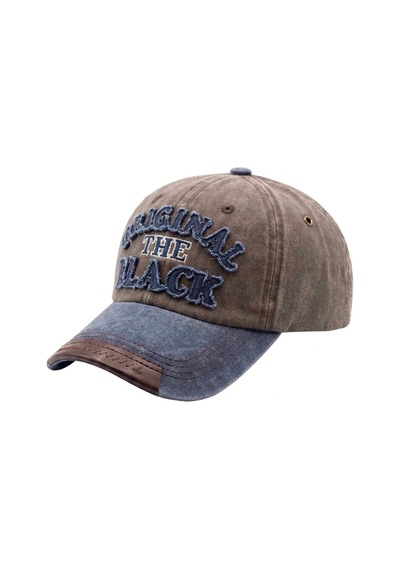 Gigi Luxe Orginal The Black Nakışlı Yıkamalı Deri Eskitme Cap Baseball Şapka Kep Kahverengi Kahverengi