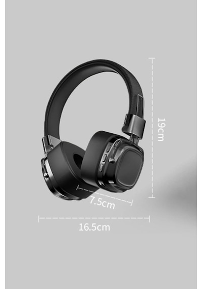 Retro Kablosuz Stereo Suni Deri Kafa Bluetooth Kulaklık Rgb Işık Extra Rahat Gürültü Azaltma Mt965 Siyah İle Uyumlu