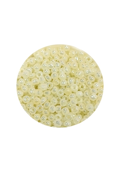 Dökme Cam Kum Boncuk 11/0 2 Mm - 60 Gram - Krem - Bnc047