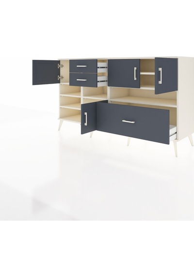 Hyperion Konsol 7 Raflı 3 Çekmeceli 4 Kapaklı 176x44x99 Aytaşı-an Aytaşı-antrasit