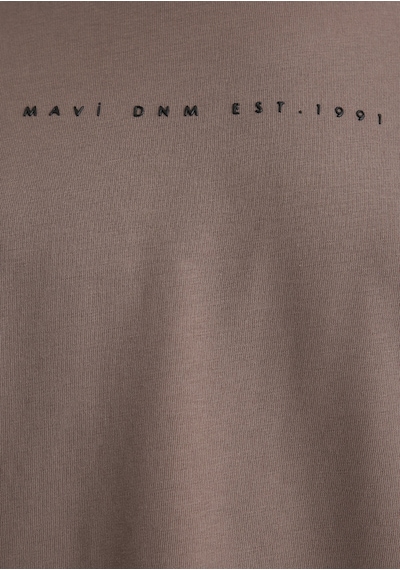 Mavi - Mavi Baskılı Kahverengi Tişört 1613147-70383 Kahverengi