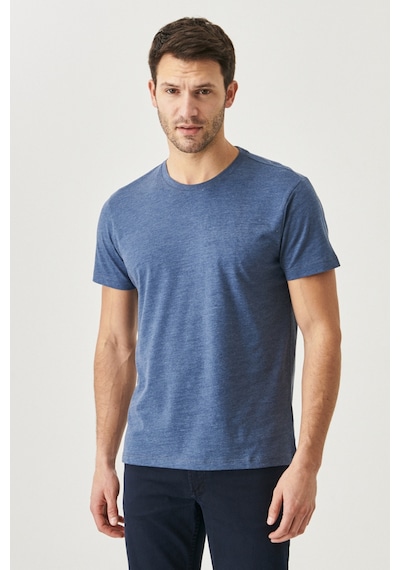 Ac&Co / Altınyıldız Classics Slim Fit Dar Kesim Bisiklet Yaka 5'Li Tişört Paketi - 554388801 Çok Renkli