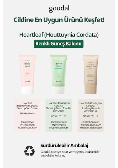 Hassas Ciltlere Uygun Kapatıcı Bb Krem Goodal Heartleaf Soothing Blemish Cover Sun Bb Spf50+ Neutral Beige