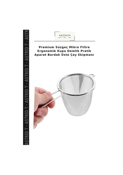 Premium Süzgeç Mikro Filtre Ergonomik Kupa Demlik Pratik Aparat Bardak Üstü Çay Ekipmanı Diğer