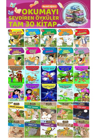 2.ve 3.sınıf Öğrenciler İçin Öğretmen Tavsiyeli Okumayı Sevdiren Hikayeler 30 Kitap