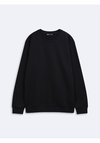 LTB Regular Fit Basic Bisiklet Yaka Lacivert Sweatshırt