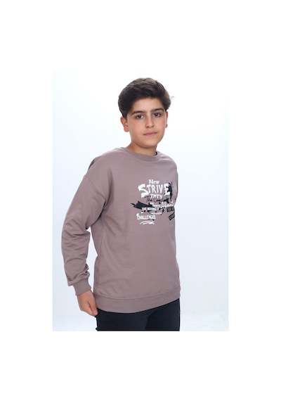 Toontoy Kids Toontoy Erkek Çocuk New Strıve Baskılı Sweatshirt Acı Kahverengi