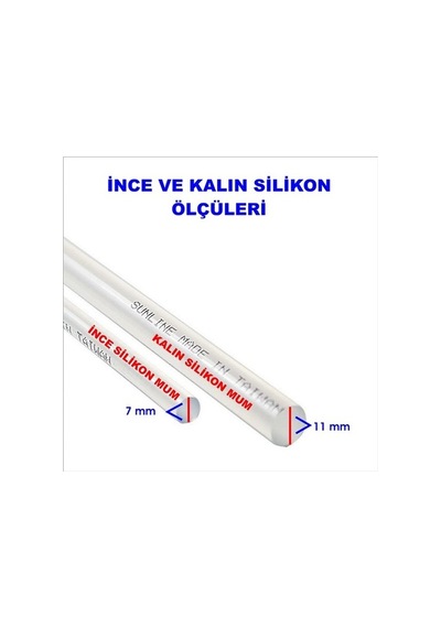 Sıcak Silikon Çubuk - Ince Ve Kalın Mum Silikon