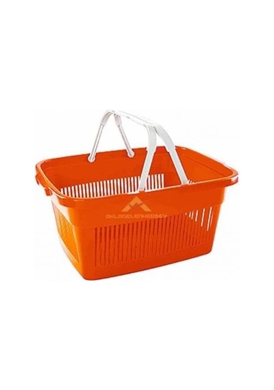 Market Sepeti Sağlam Plastikten Üretim Market İçi Hafif Alışveriş El Sepeti 46x34cm