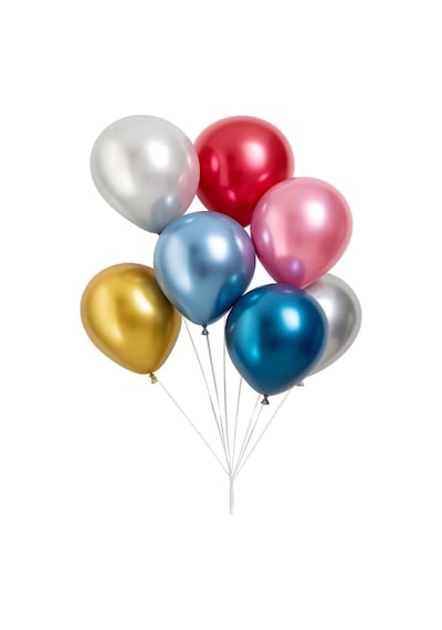 Jojo Balloons 12" Metalik Mix Blisterli Balon 6'lı 5 Adet Diğer