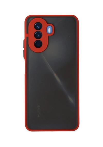 Huawei Nova Y70 Uyumlu Kılıf Montreal Silikon Kapak - Kırmızı