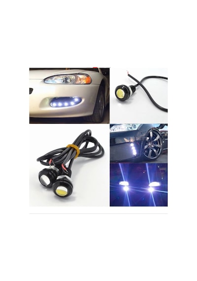Kartal Gözü 22Mm Kafa Çapı Ayna Altı Oto Led Bir Cift 2 Adet Beyaz
