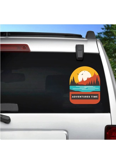 Kamp Ve Macera Sticker - 4x4 Off Road Adventure Sticker - Araba Oto Motosiklet Karavan Camsticker - 00115 20x16 Cm