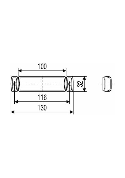 Hella Kamyon Park Lambasi Reflektörlü Yatay Montaj 24v 2ps008645-001