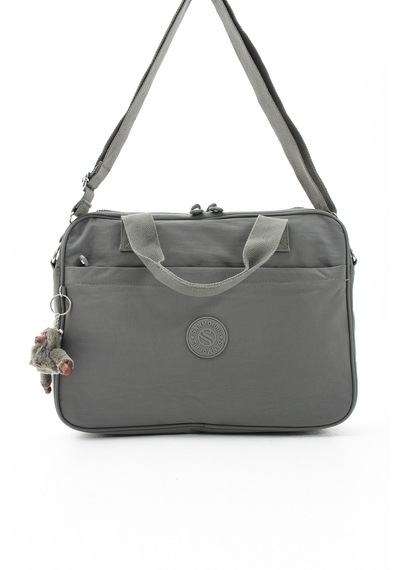 Özer-3027 Sanmorris Unisex Krinkıl Suya Dayanıklı Çapraz-el Askılı Evrak Ve Laptop Çantası Koyu Gri