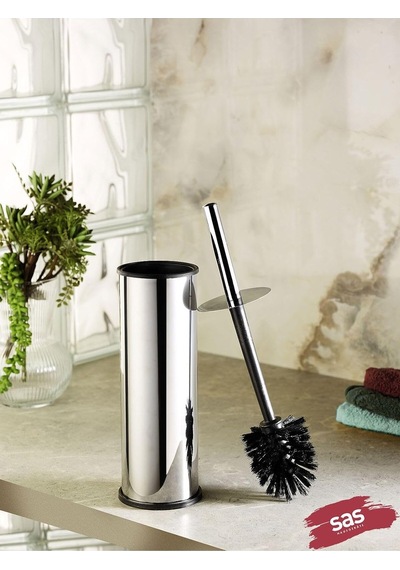 Pedallı Çöp Kovası Wc Fırça Set 3 Lt Krom Genel