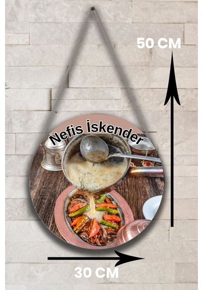 İskender Salonu Için Duvar, Kapı, Çift Taraflı Askılı Pano Karşılama Tabelası, Restoran Süs Dekor