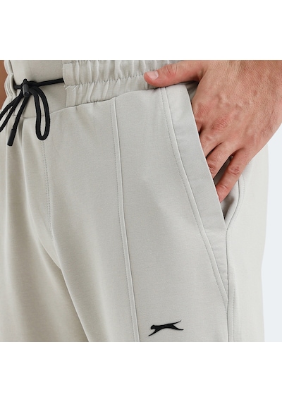 Slazenger VURAL Erkek Cepli Dar Paça Bej Eşofman Altı