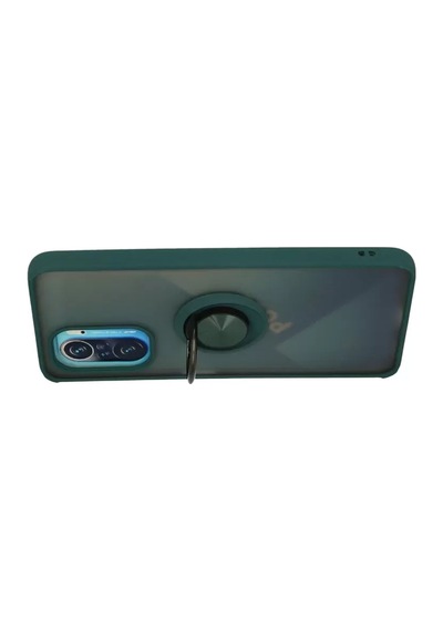 Xiaomi Redmi K40 Kılıf Montreal Yüzüklü Silikon Kapak - Yeşil -