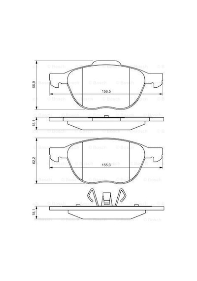Ford Focus 3 Ön Fren Balatası 1.0 Ecoboost 2011-2018 Bosch