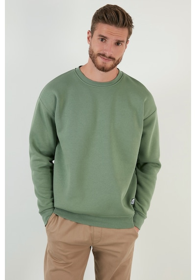 Buratti Regular Fit Bisiklet Yaka Pamuklu Içi Tüylü Yumuşak Şardonlu Erkek Sweat 5905255 Elma