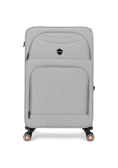 Fossil Unisex Kumaş Büyük Boy Ultra Hafif Şifreli Körüklü Kendi Etrafında Dönebilen Valiz 010-01 Vizon